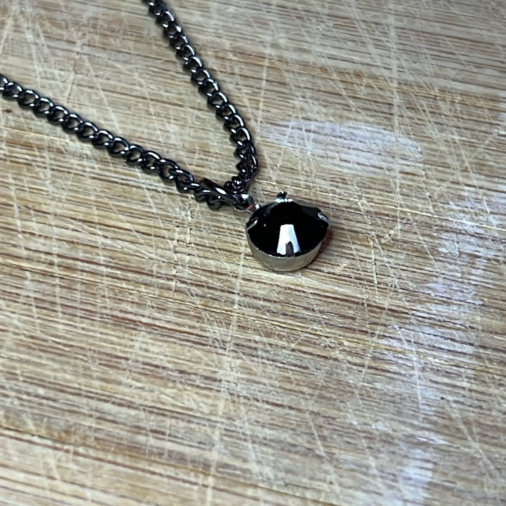 Long Adjustable Necklace With Black Pendant Women’s